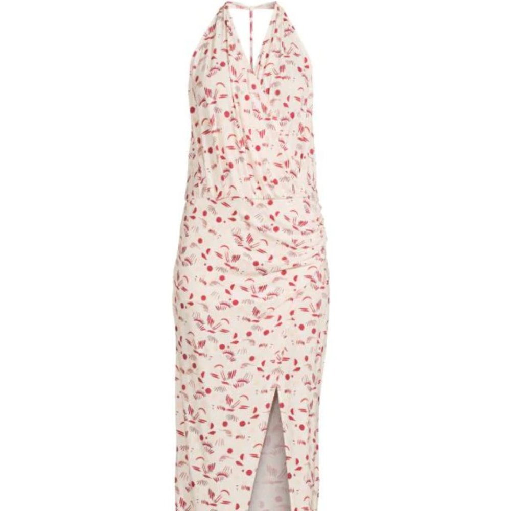 Free People Daria Open Back Front Slit Maxi Dress Size Small New E11